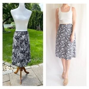 Wrapper midi floral skirt